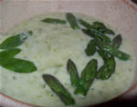Zuppa di asparagi e maggiorana