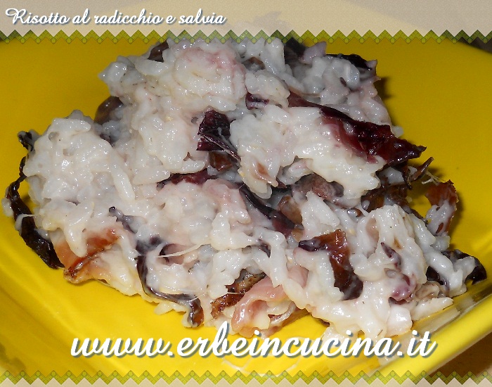 Risotto al radicchio e salvia