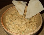 Hummus alhe menta e erbe aromatiche